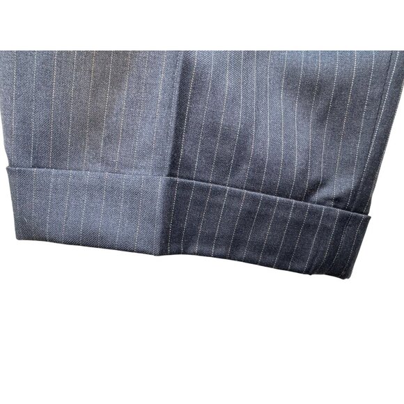 Jos. A. Bank Signature Collection Mens Pinstripe Wool Suit R41Navy Blue - Picture 10 of 16